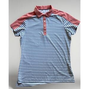 PETER MILLAR WOMENS GOLF POLO STRIPED SIZE SM